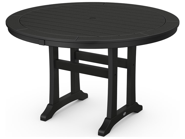 POLYWOOD® Nautical Recycled Plastic 48'' Round Dining Table