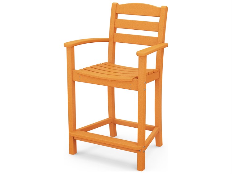 POLYWOOD® La Casa Cafe Recycled Plastic Arm Counter Stool