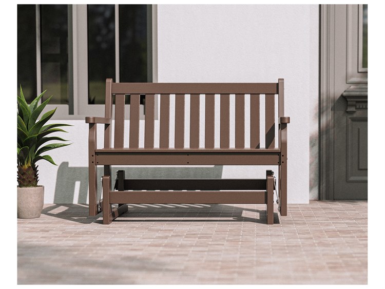 POLYWOOD® Traditional Garden Recycled Plastic Glider Patio Bench