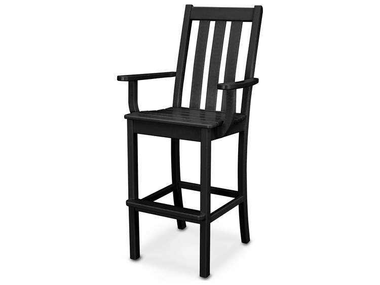 POLYWOOD® Vineyard Recycled Plastic Bar Arm Chair