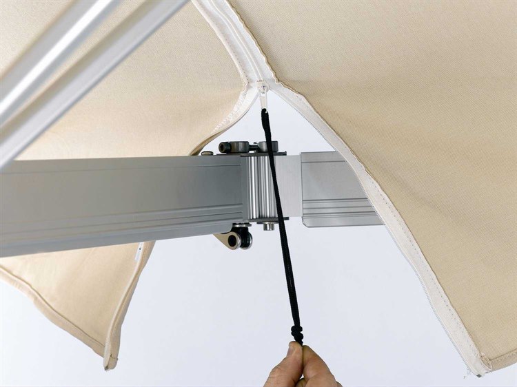 Luxury Umbrellas Paraflex Duo Wallflex 9 Foot Push Lift Tilt Patio Wall ...