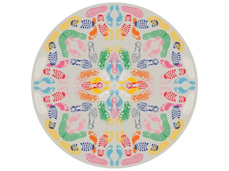 Qeeboo Lets Dance Human Traces Graphic Area Rug