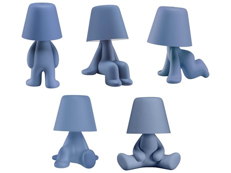 Qeeboo Sweet Brothers Light Blue Table Lamp (Set of 5)