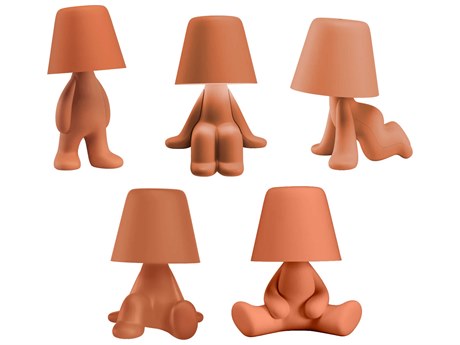 Qeeboo Sweet Brothers Terracotta Orange Table Lamp (Set of 5)