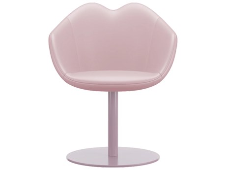 Qeeboo XOXO Pink Leather Arm Dining Chair