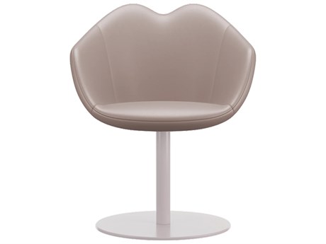 Qeeboo XOXO White Leather Arm Dining Chair