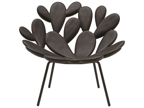 Qeeboo Outdoor Filicudi Black Recycled Plastic Lounge Chair