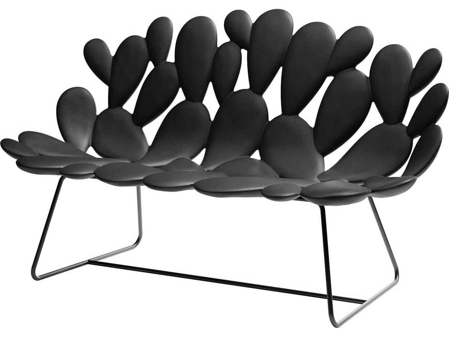 Qeeboo Outdoor Filicudi Black Recycled Plastic Sofa