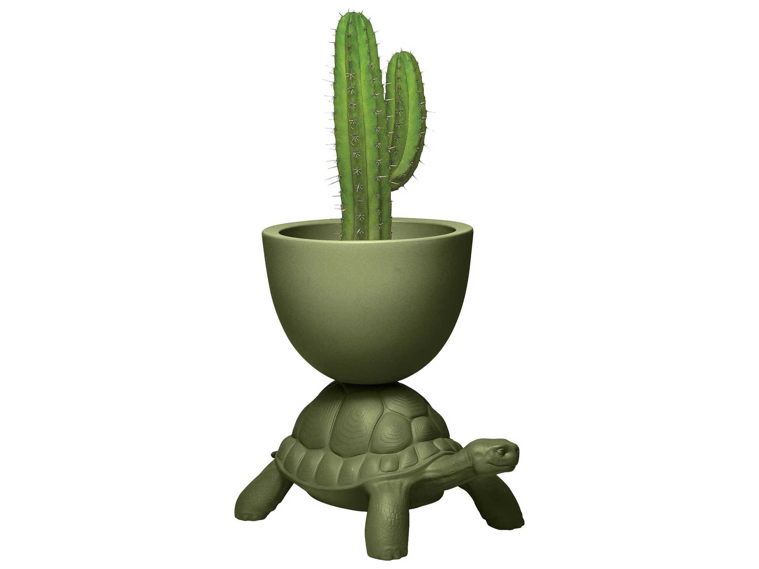 Qeeboo Outdoor Turtle Carry Deep Green Planter