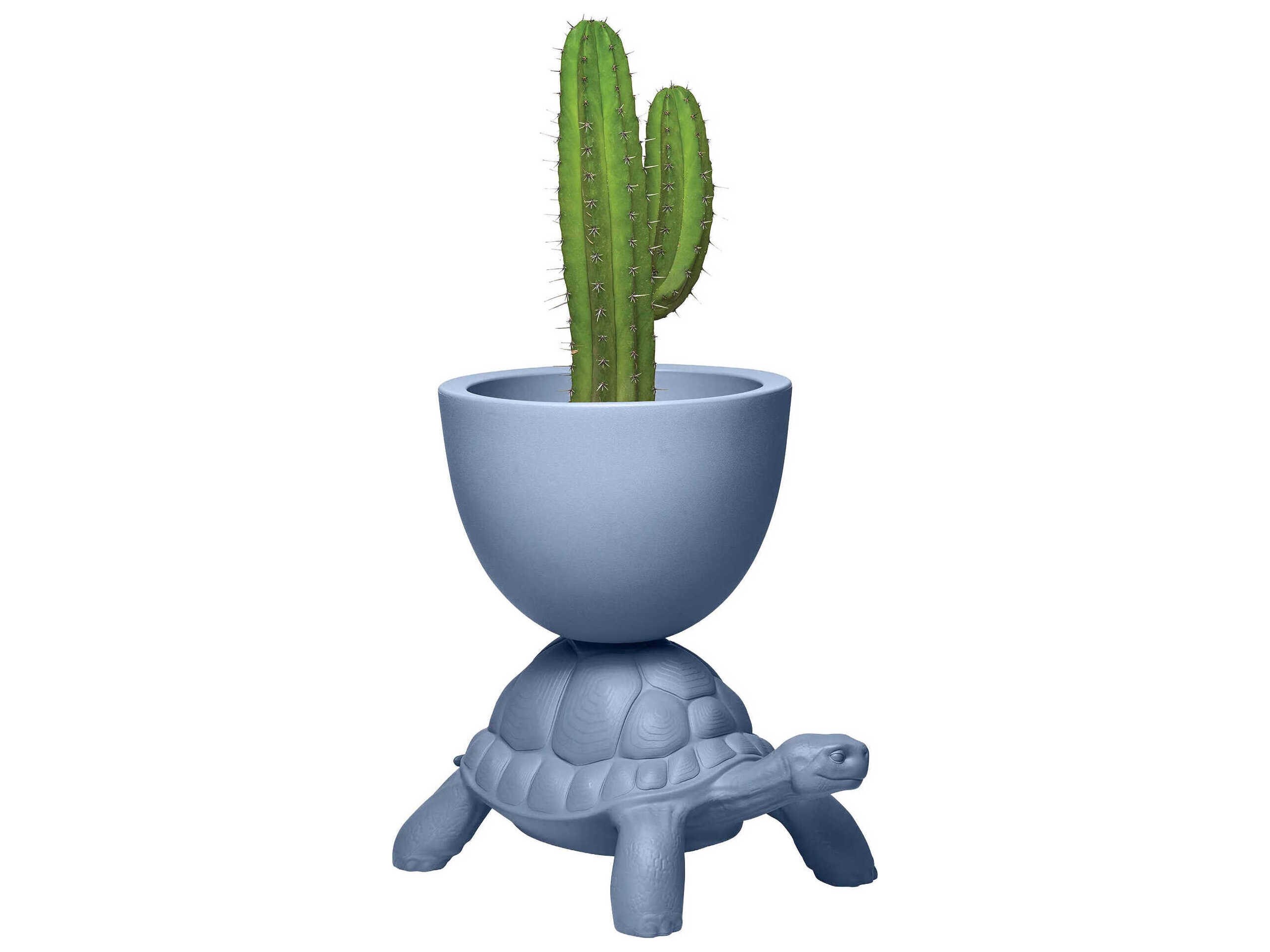 Qeeboo Outdoor Turtle Carry Blue Avio Planter