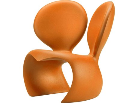 Qeeboo Outdoor Don't F**K With The Mouse Bright Orange Recycled Plastic Lounge Chair