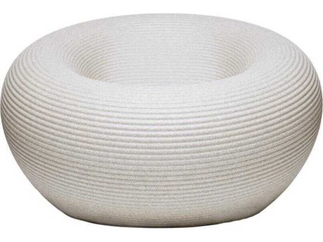 Qeeboo Outdoor Nami Stone White Mix Recycled Plastic Lounge Chair