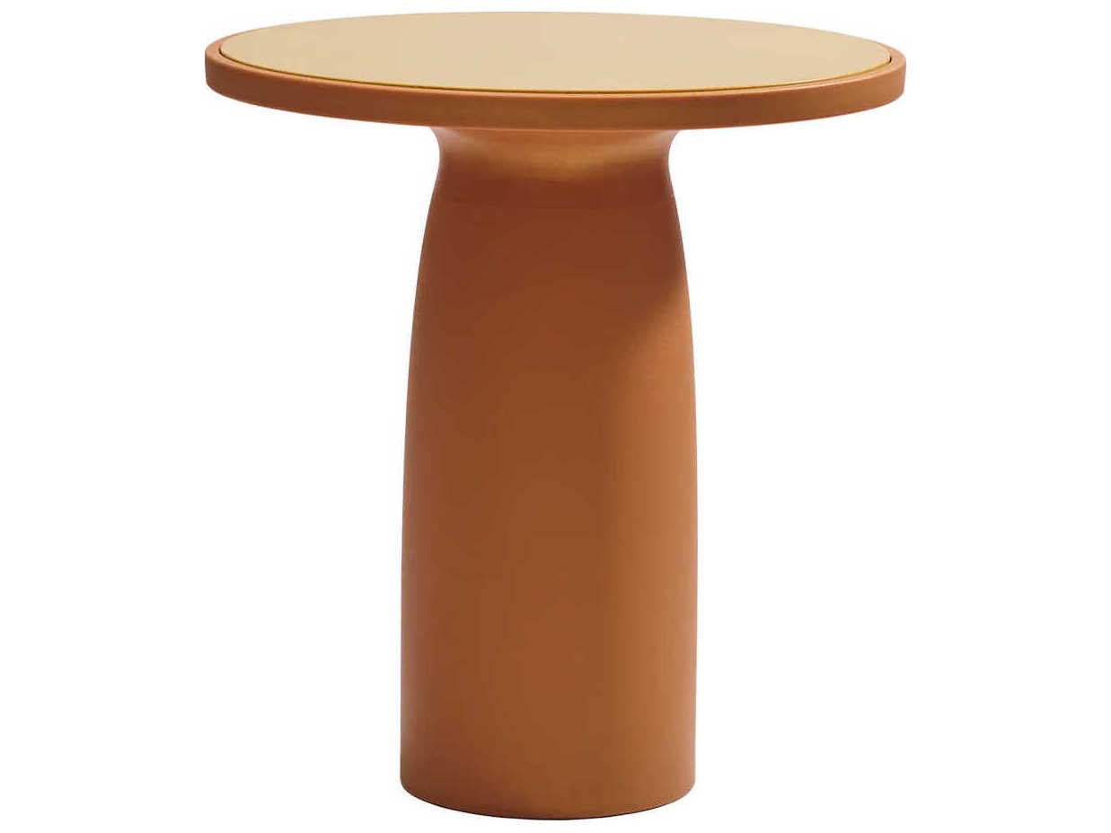 Qeeboo Outdoor Toto Glitter Mango Recycled Plastic Round Dining Table