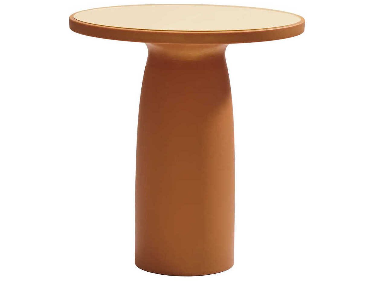 Qeeboo Outdoor Toto Glitter Mango Recycled Plastic Round Dining Table