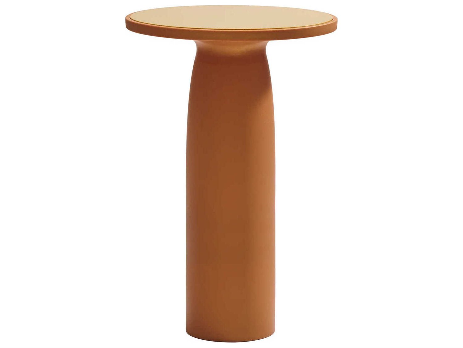 Qeeboo Outdoor Toto Glitter Mango Recycled Plastic Round Bar Table
