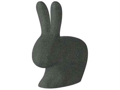 Qeeboo Outdoor Rabbit Grey Mix Recycled Plastic Lounge Chair