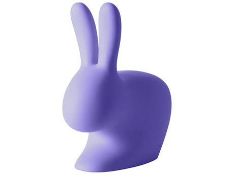 Qeeboo Outdoor Rabbit Violet Recycled Plastic Lounge Chair