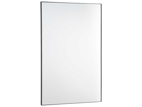 Quorum Matte Black Rectangular Wall Mirror