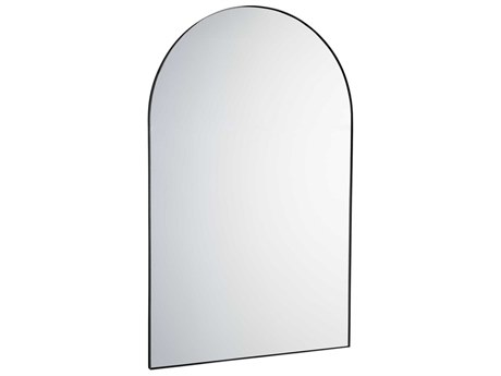 Quorum Matte Black Arch Wall Mirror