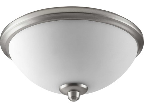 Quorum Alton Satin Nickel / Satin Opal 3-Light Fan Light Kit