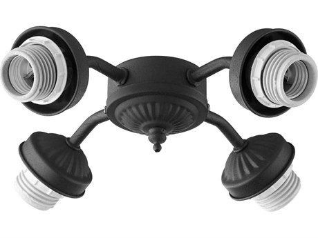 Quorum Textured Black 4-Light Fan Light Kit