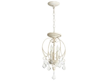 Quorum Ariel 3-Light Persian White Crystal Candelabra Chandelier