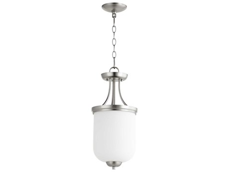 Quorum Enclave 2-Light Satin Nickel Mini Pendant