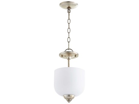 Quorum Richmond 3-Light Aged Silver Leaf Mini Pendant