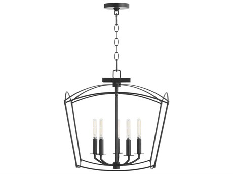 Quorum Mantle 5-Light Matte Black Pendant