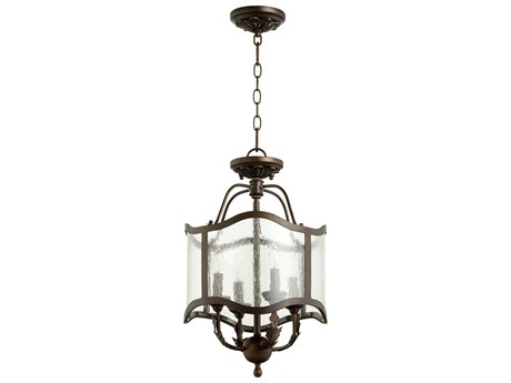 Quorum Salento 4-Light Vintage Copper Candelabra Drum Chandelier