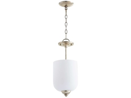Quorum Richmond 3-Light Aged Silver Leaf Mini Pendant