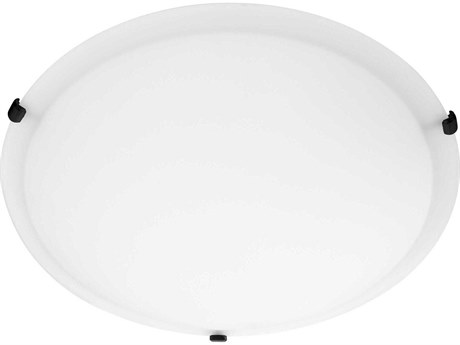 Quorum 4-Light Matte Black Round Flush Mount