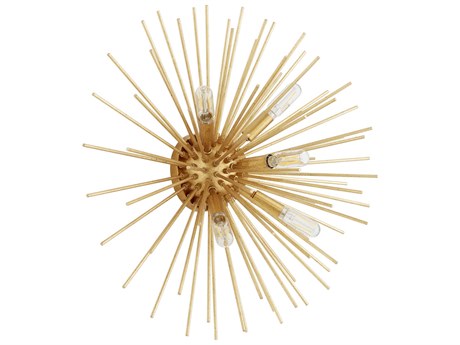 Quorum Electra 5-Light Gold Leaf Sputnik Flush Mount