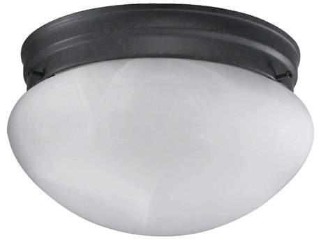 Quorum 1-Light Toasted Sienna Brown Glass Bowl Flush Mount