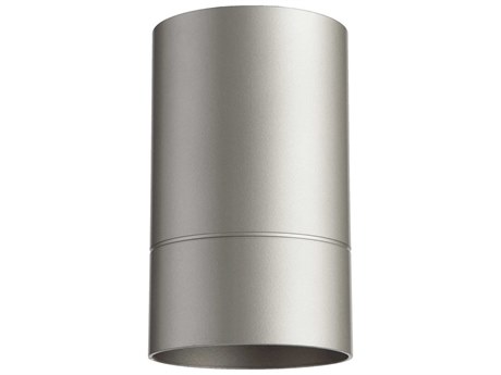 Quorum Cylinder 1-Light Graphite Silver Flush Mount