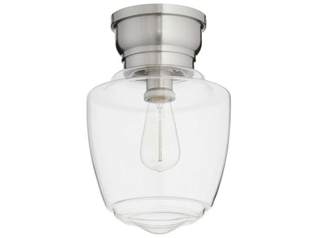 Quorum 1-Light Satin Nickel Flush Mount