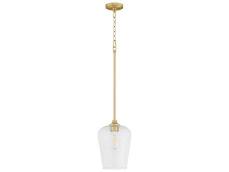 Quorum Raymond 1-Light Aged Brass Mini Pendant
