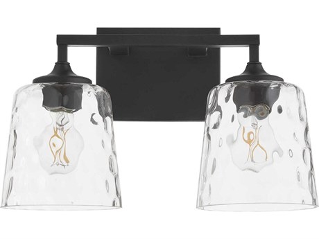 Quorum Eldorado 2-Light Matte Black Vanity Light