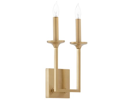 Quorum Eldorado 2-Light Aged Brass Vanity Light