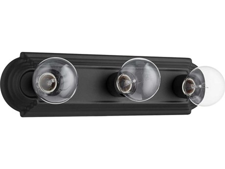 Quorum 3-Light Textured Black Vanity Light