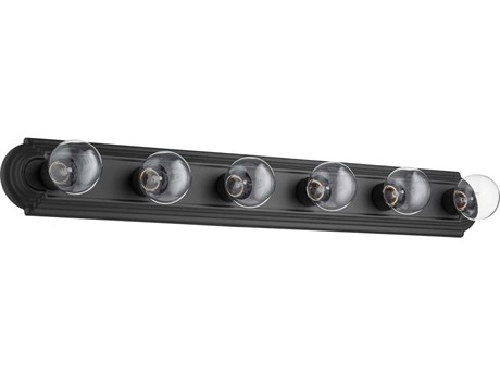 Quorum 6-Light Textured Black Vanity Light