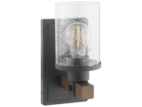 Quorum Alpine 1-Light Textured Black Walnut Wall Sconce