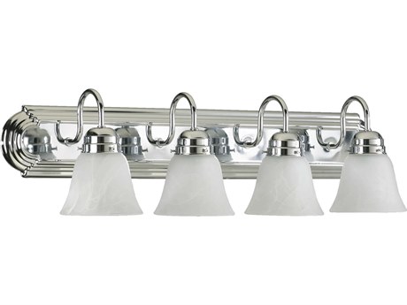 Quorum 4-Light Chrome Glass Vanity Light