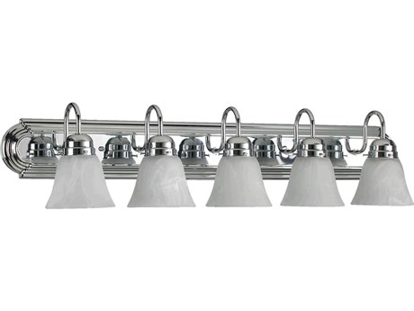 Quorum 5-Light Chrome Glass Vanity Light