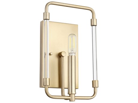 Quorum Optic 1-Light Aged Brass Wall Sconce
