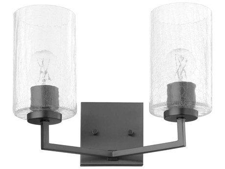 Quorum Merrick 2-Light Matte Black Vanity Light