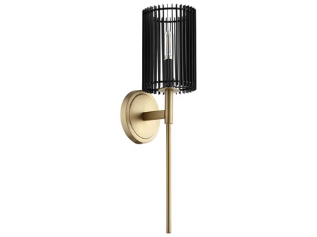 Quorum Finura 1-Light Aged Brass Wall Sconce
