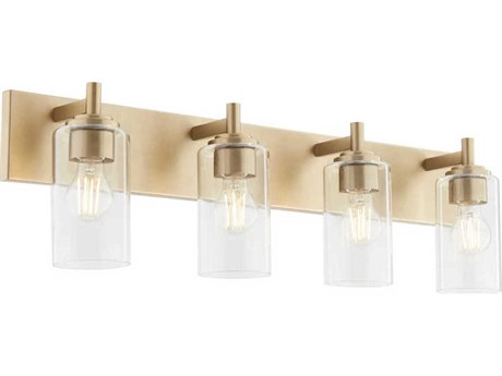 Quorum Fallstaff 4-Light Aged Brass Vanity Light