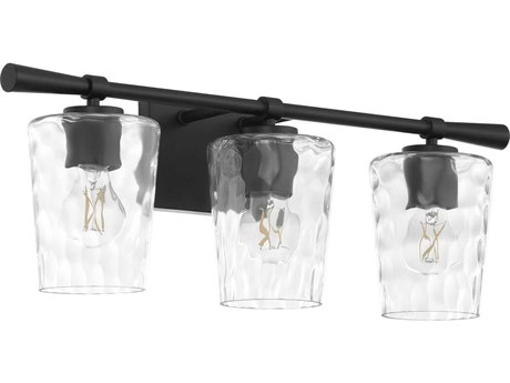 Quorum Goodwin 3-Light Matte Black Vanity Light