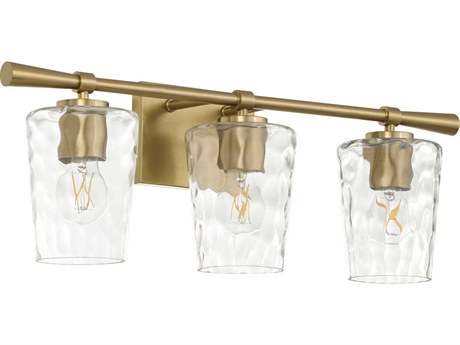Quorum Goodwin 3-Light Aged Brass Vanity Light